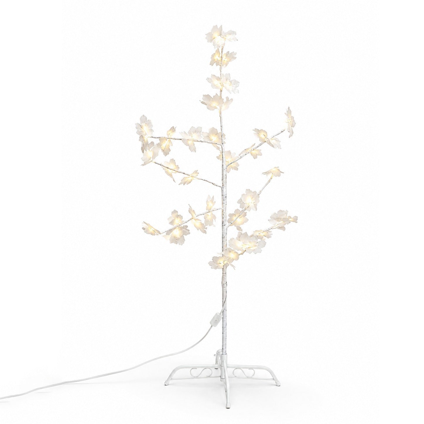 LED Blossom Tree Light Decoration with branch-like design on a white background
