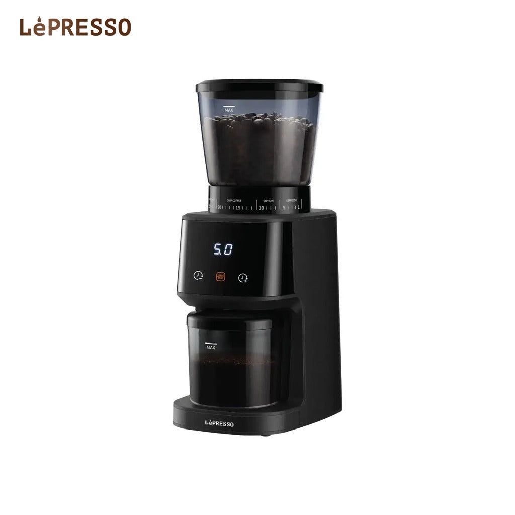 LEPRESSO AeroGrind Conical Burr Coffee Grinder, 165W Electric Coffee Bean Grinder