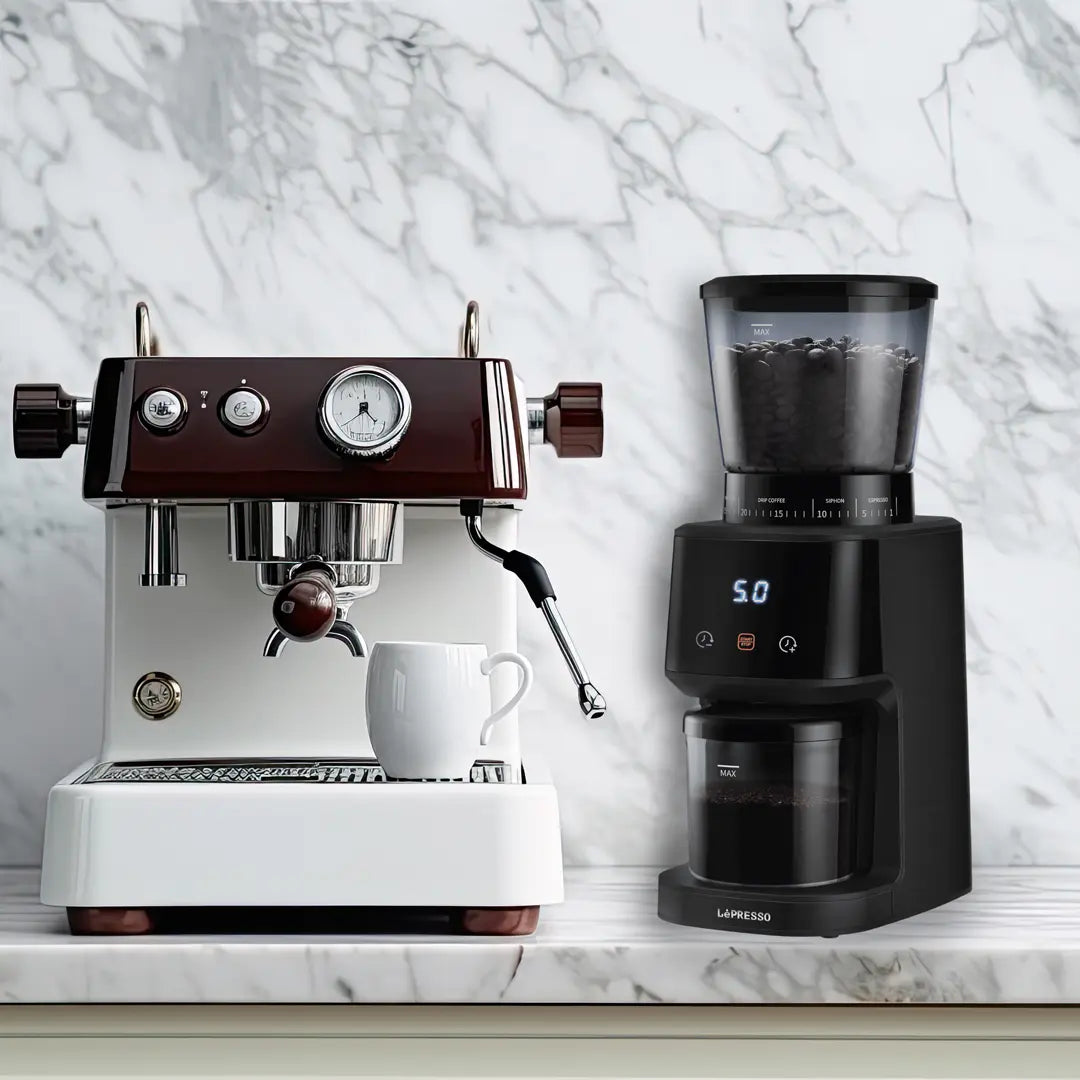 LEPRESSO AeroGrind Conical Burr Coffee Grinder, 165W Electric Coffee Bean Grinder