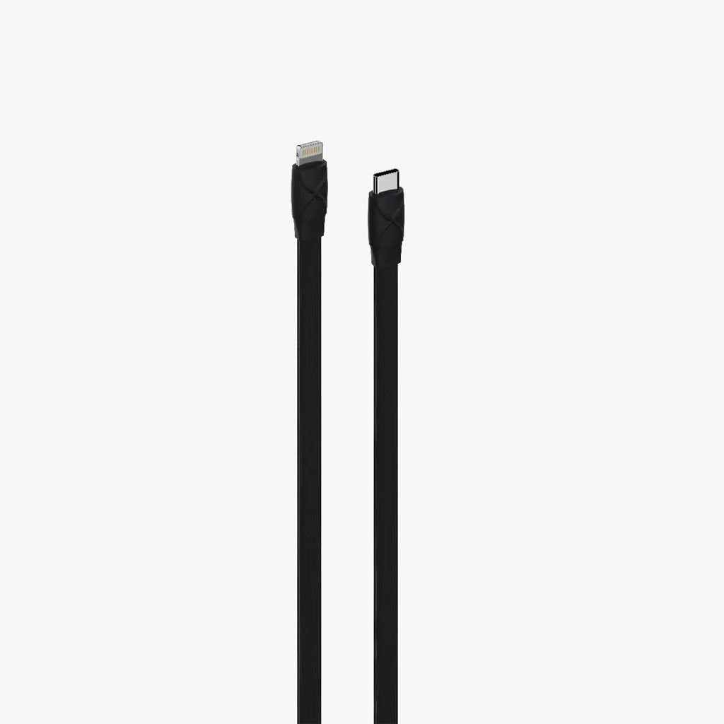 Two black USB cables with connectors of Levelo POLIX 84W Fast Car Charger on a white background