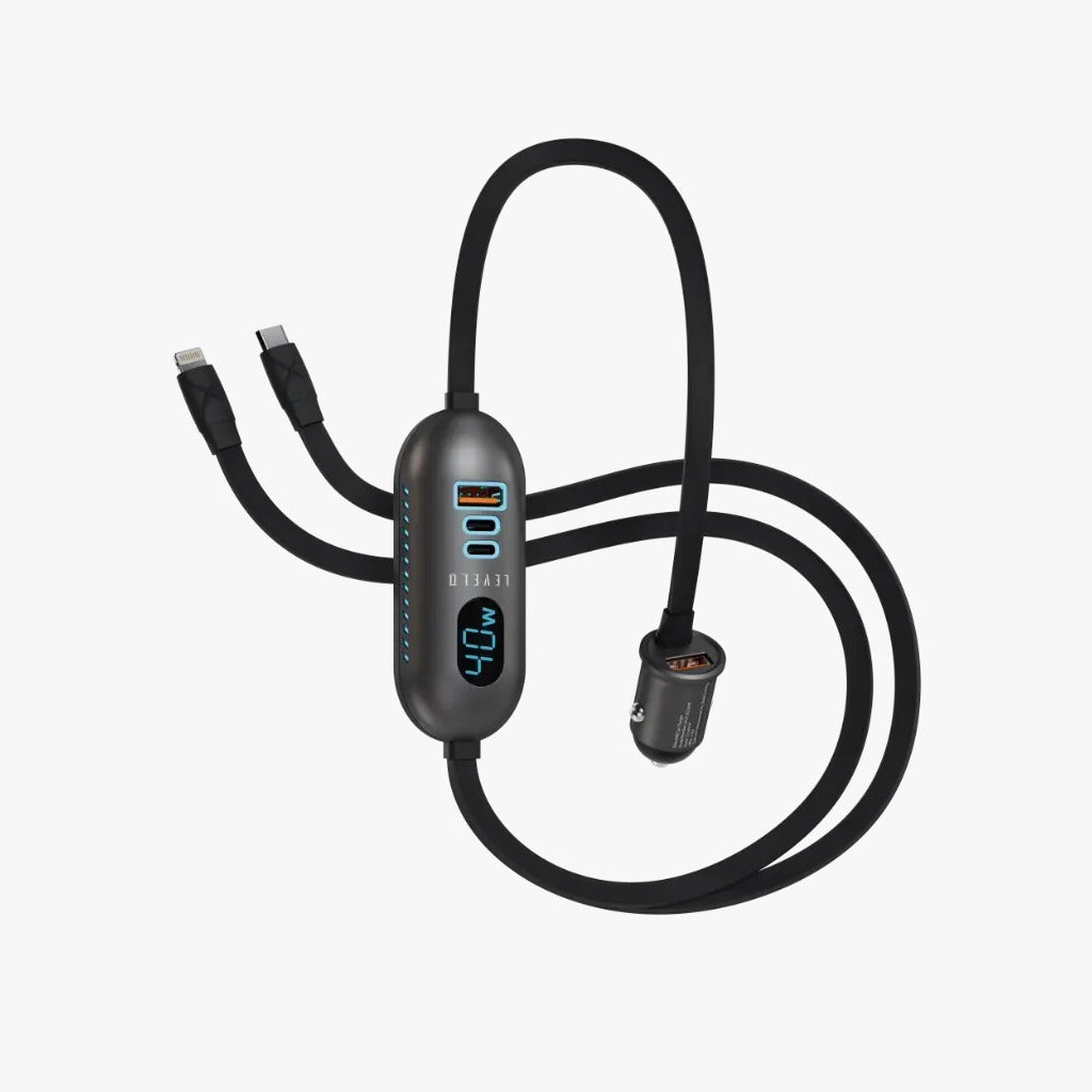 Levelo POLIX 84W Fast Car Charger on a white background