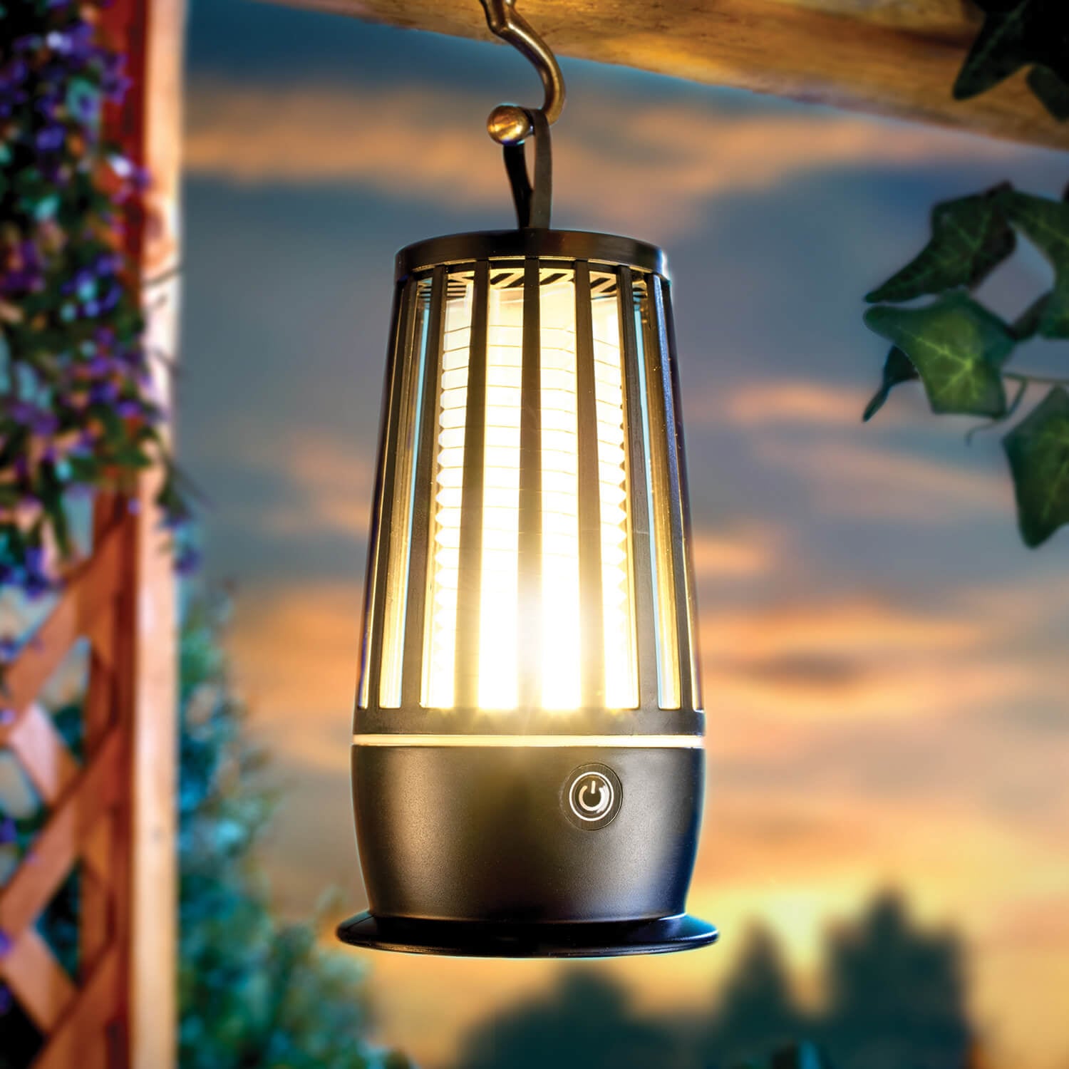 Electric Shock Mosquito Killer Lamp on a sunset background