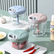 Manual Food Chopper, Multi-Functional Hand Cutter, Pull String Food Processor