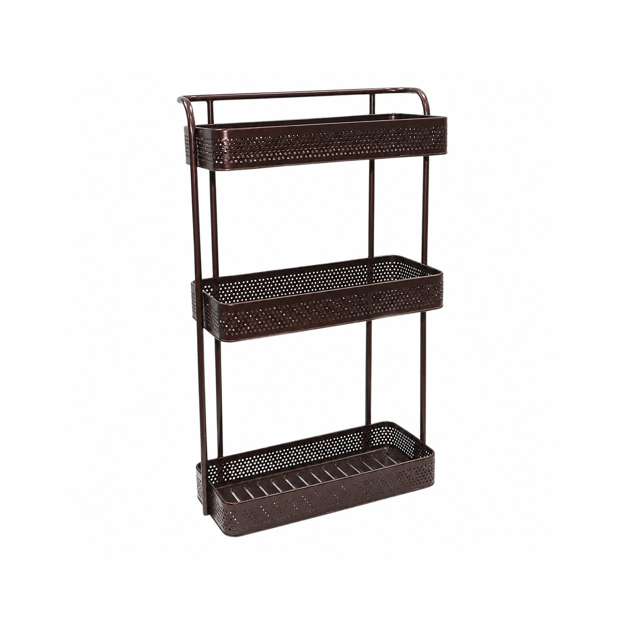 Metal Organizer Rack on a white background