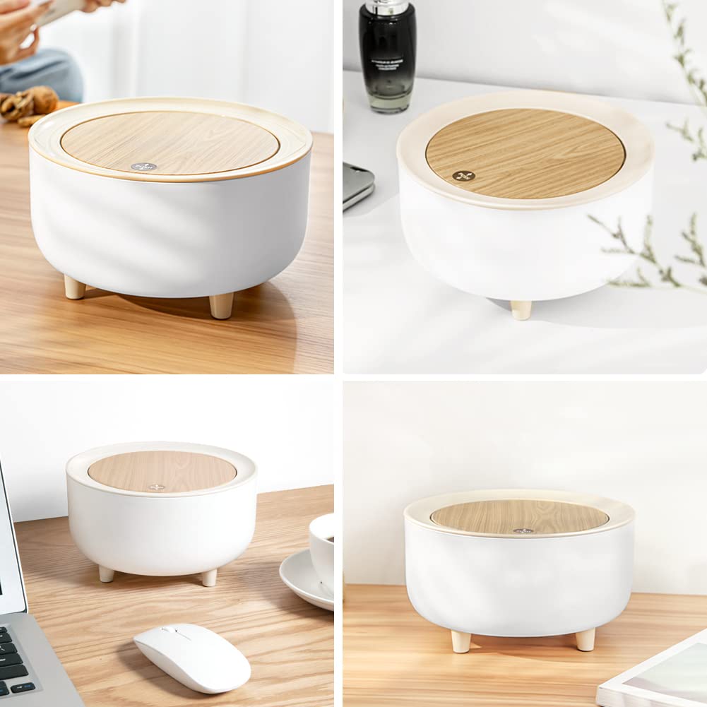 Collage of Mini Trash Can in different scenarios.