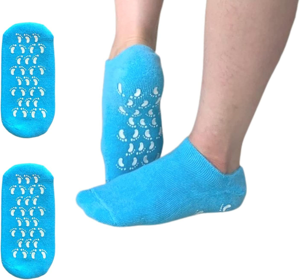 Moisturizing Spa Gel Socks for Cracked Heels, Reusable Hydrating Foot Care Socks