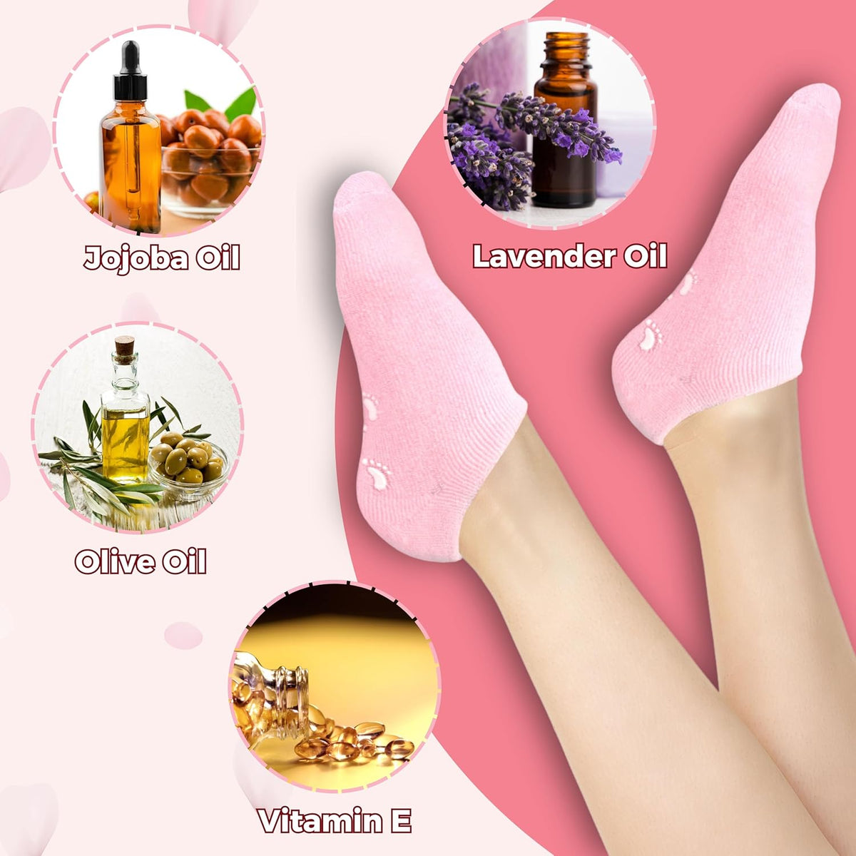 Moisturizing Spa Gel Socks for Cracked Heels, Reusable Hydrating Foot Care Socks