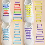 Silicone No Tie Creative Shoelaces in Different Colors.