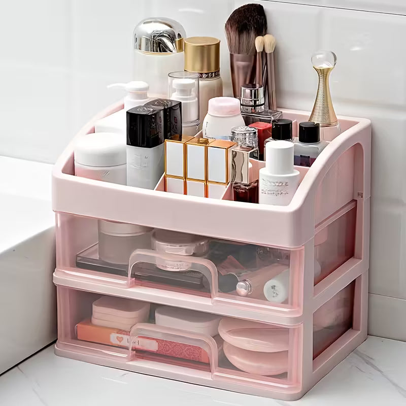 Multi-Compartment Makeup Organizer, Desktop Cosmetic & Accessories Storage Box