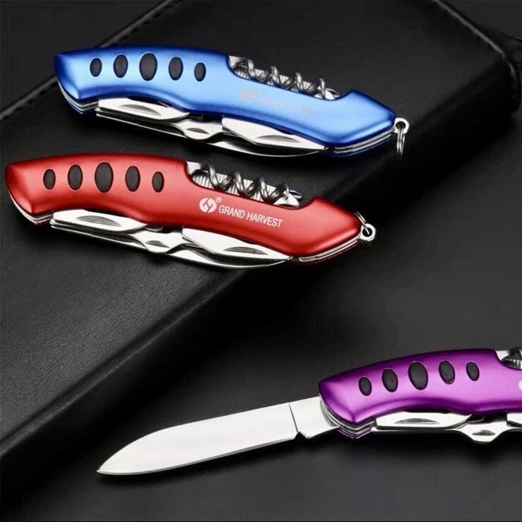 Multi-Function Knife, 15-in-1 Multi- Tool Camping Survival Pocket Knife