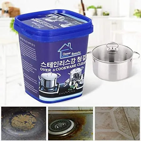 Multi-purpose decontamination paste next to plates