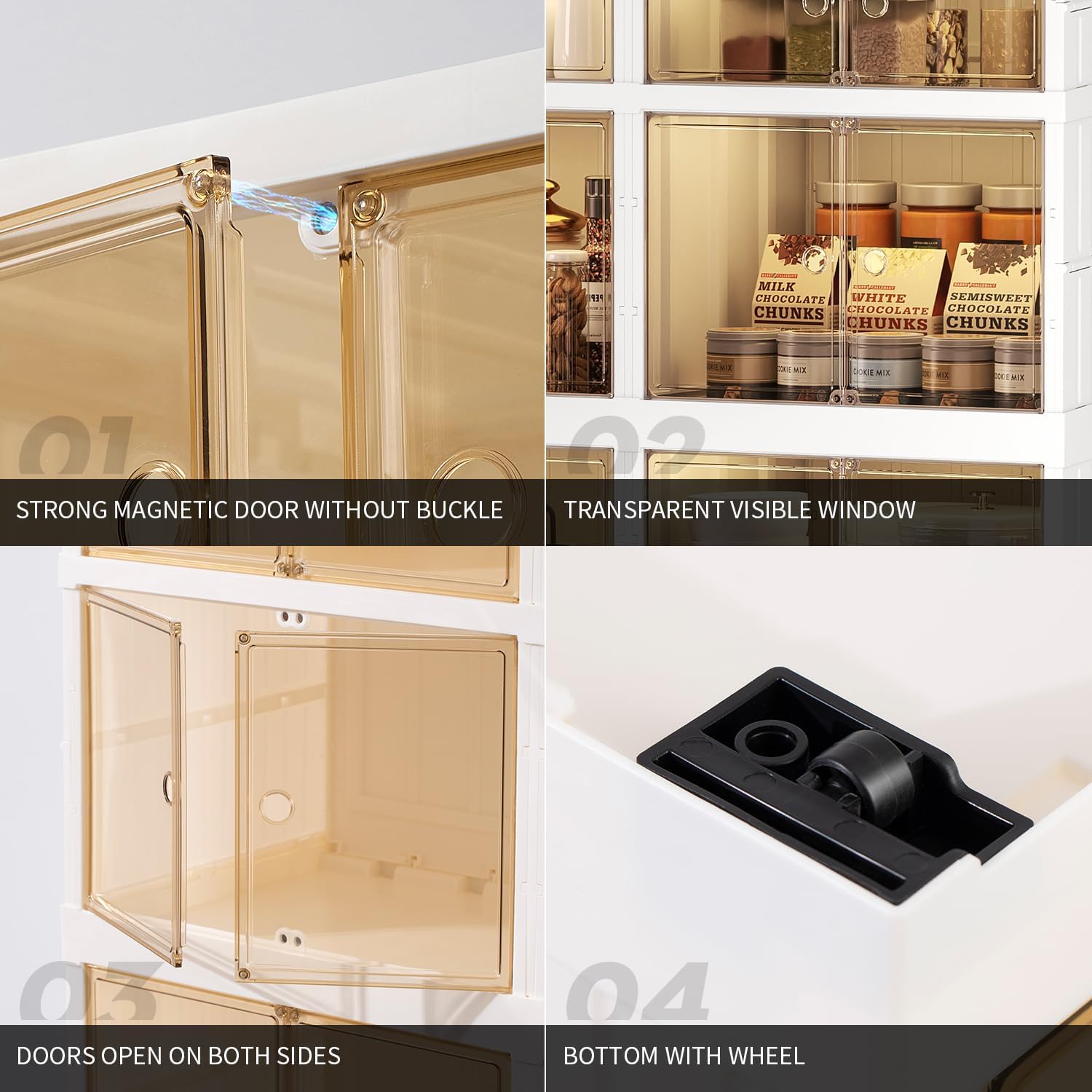 Parts Of Multi-purpose Large Stackable Organizer.