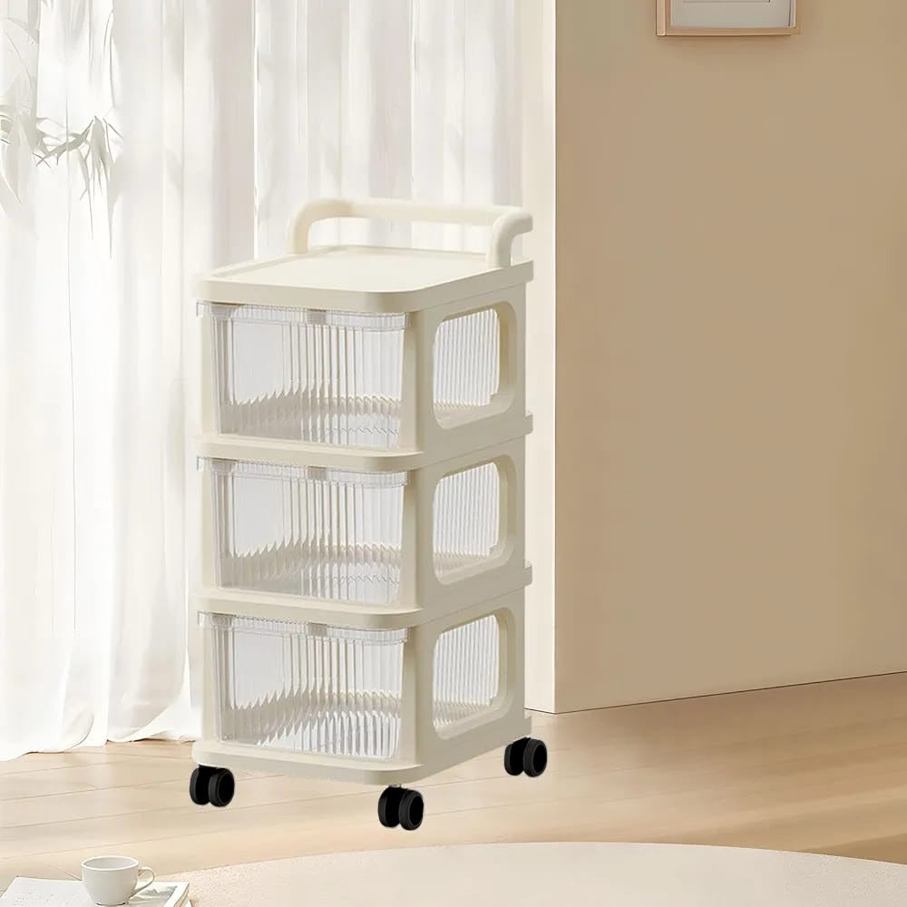 A Multifunctional Storage Trolley Rack.