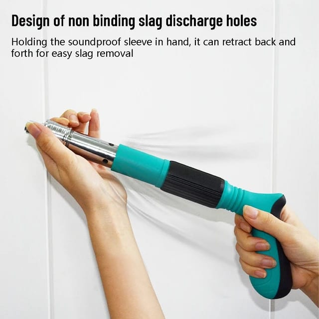Someone is holding a Nail Gun Riveting Tool
