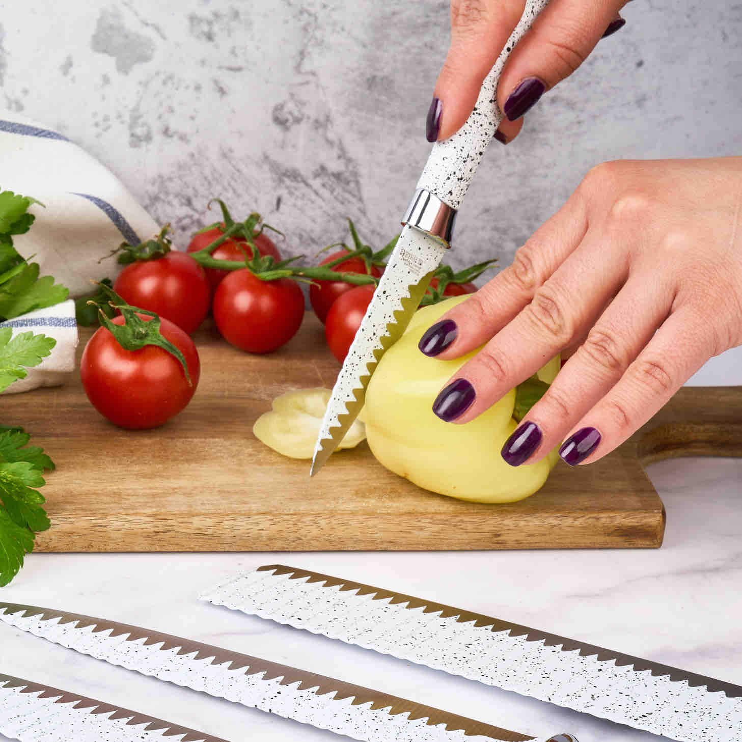 Non-Stick Coated 6 Pcs Knife Set