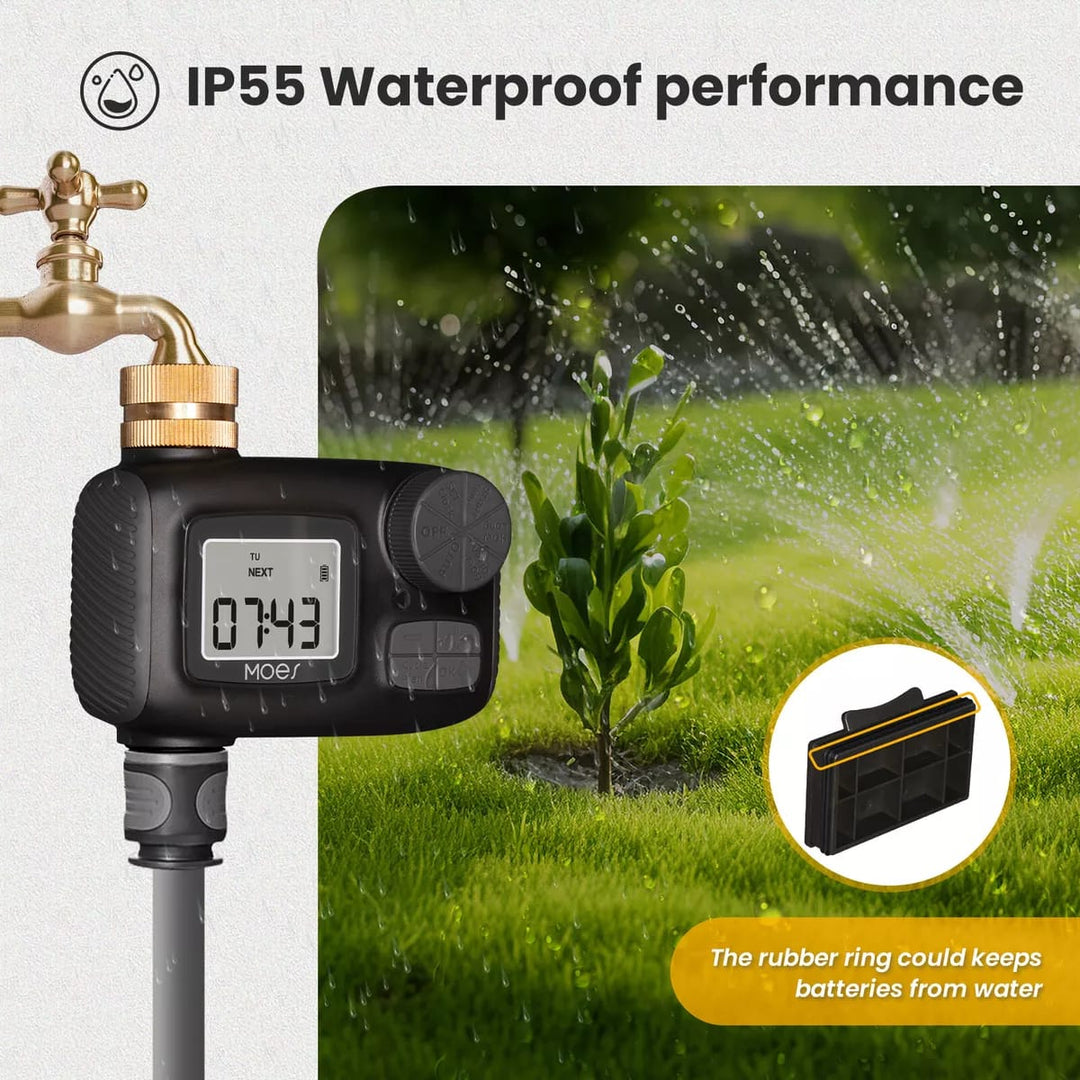 Outdoor Digital Water Timer, Sprinkler Timer, Hose Timer for Garden, Automatic Watering System