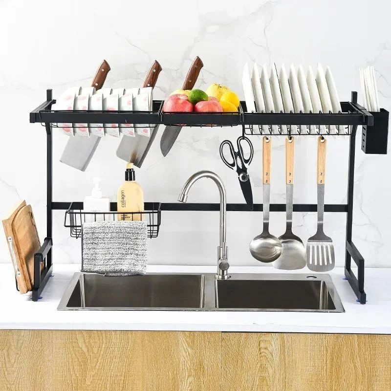 Over the Sink Dish Drying Rack in kitchen