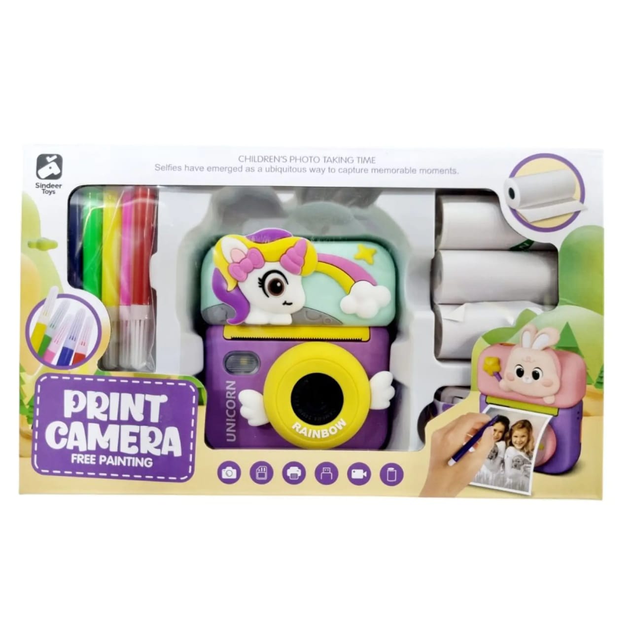 Package Of Kids Unicorn Digital Instant Camera.