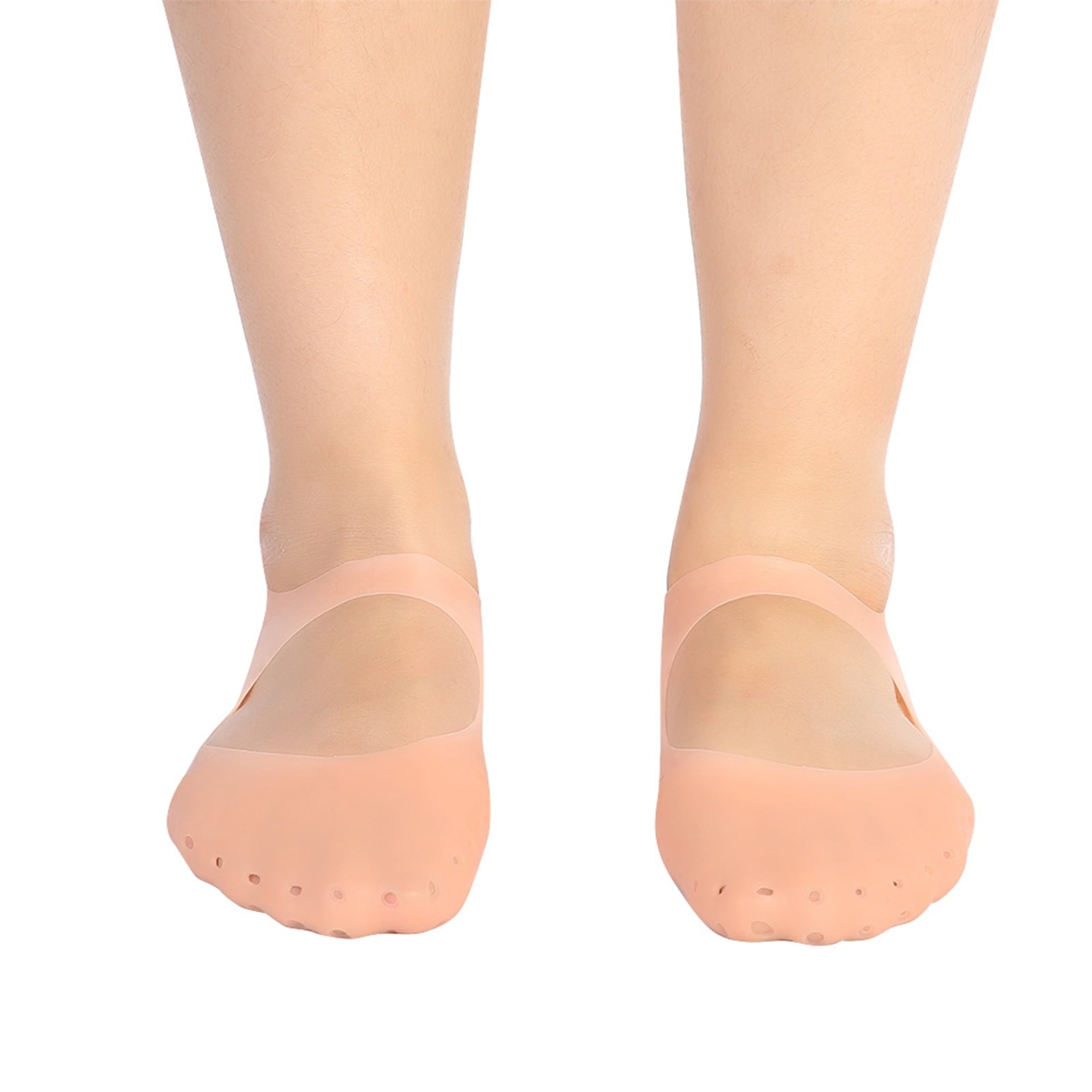 A Leg is wearing Pair of Heel Anti-Crack Set