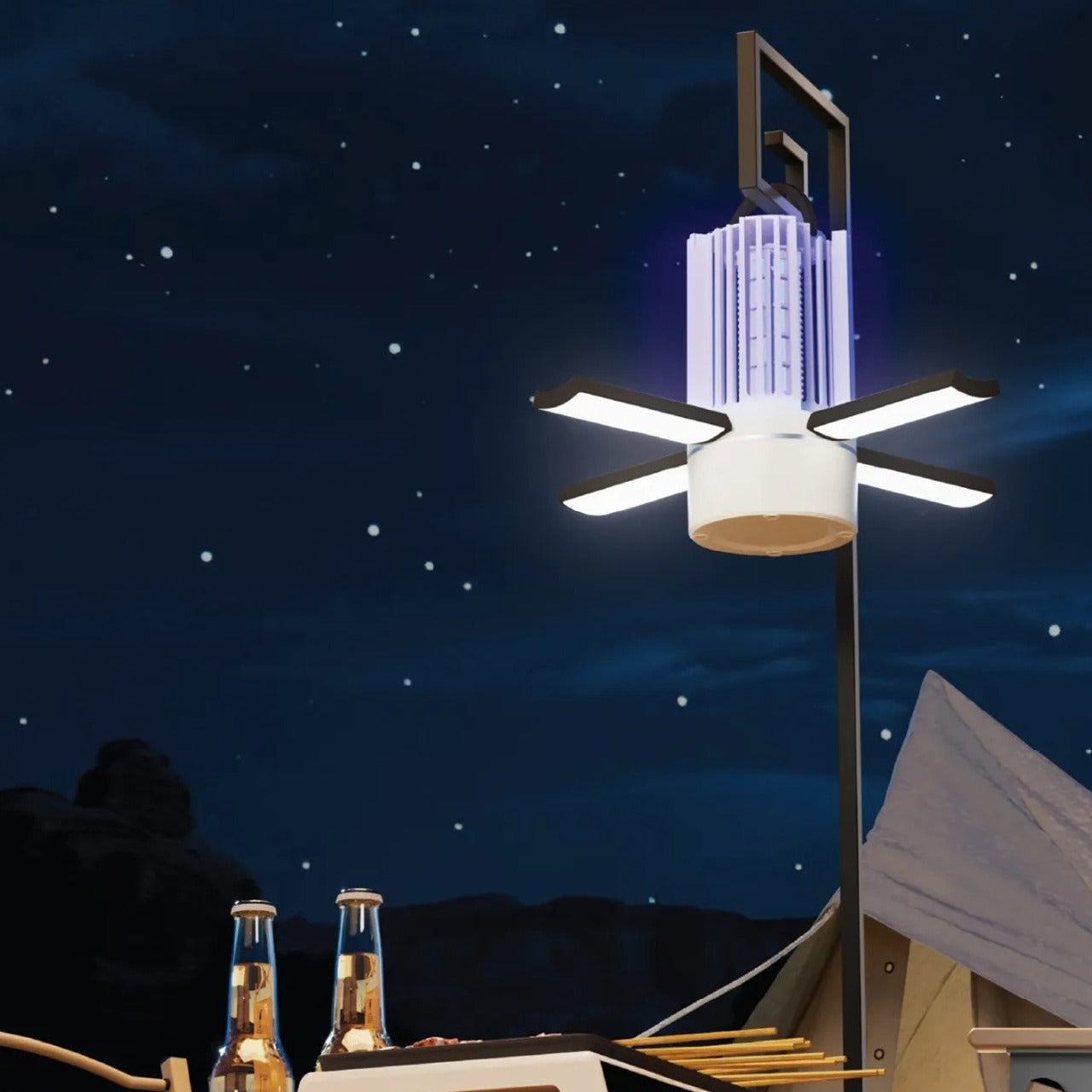 PORODO Portable 2-In-1 Insect Killer Lamp, UV Mosquito Killer with LED Light - PDLS638