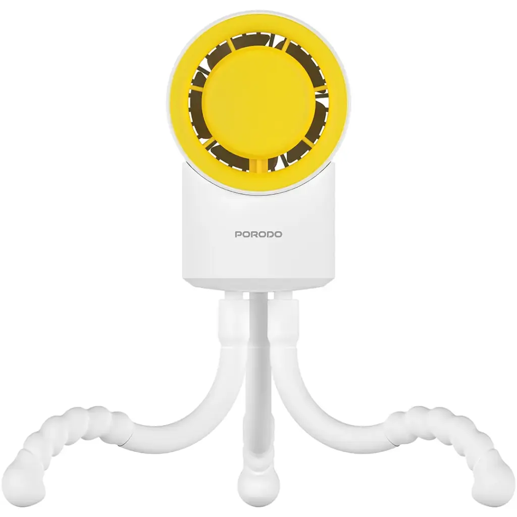 PORODO Coolflex Mini Handheld Fan, Flexible Tripod, Rechargeable Cooling Fan - PDF35A