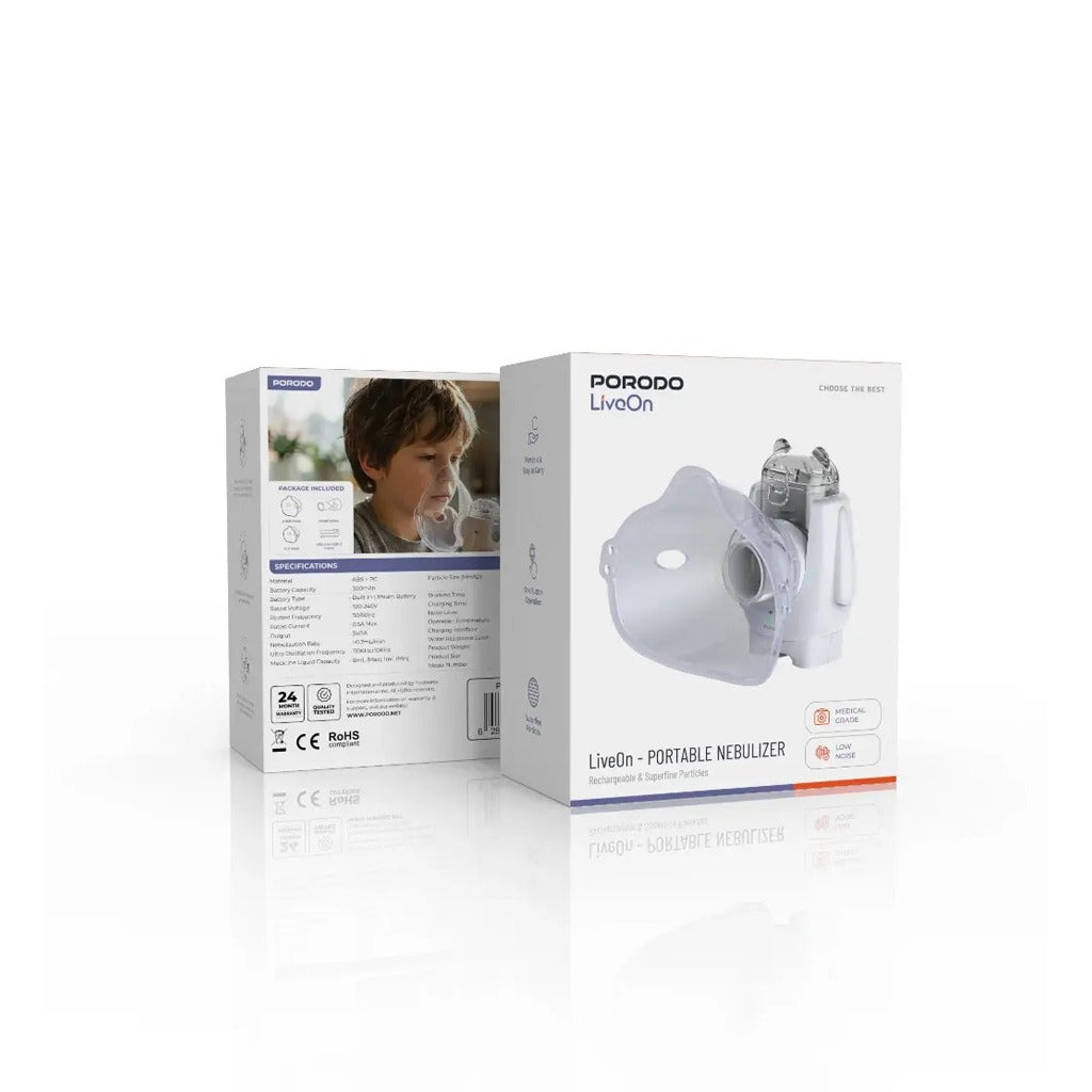 PORODO Portable Nebulizer Machine, Medical Grade Inhaler with Adult & Kids Masks - PDNBM11