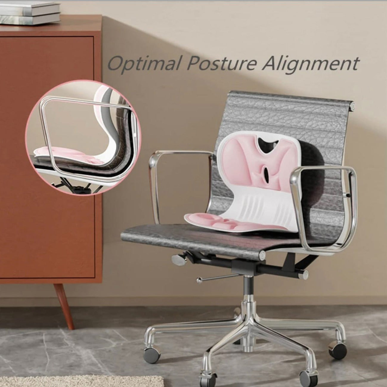 Posture Correction Chair Seat Is Placed On a Chair