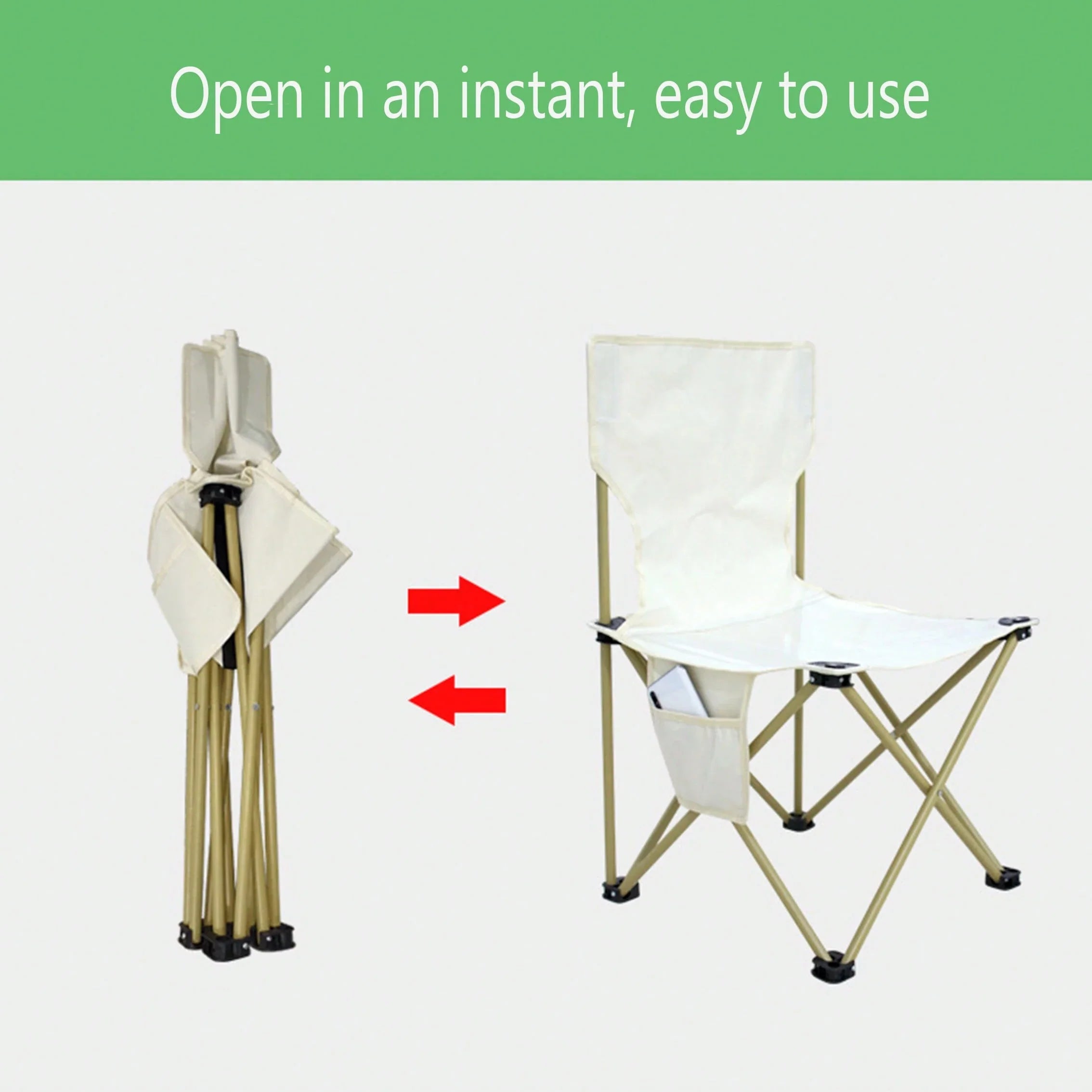Folding and Unfolding Position Of Outdoor Folding Camping Table and Chair Set
