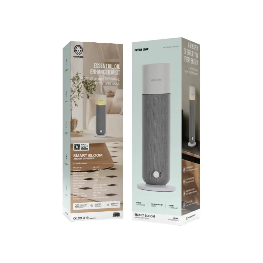 Green Lion Smart Bloom Aroma Diffuser, 120mL Aromatherapy Essential Oil Diffuser - GL-AD11