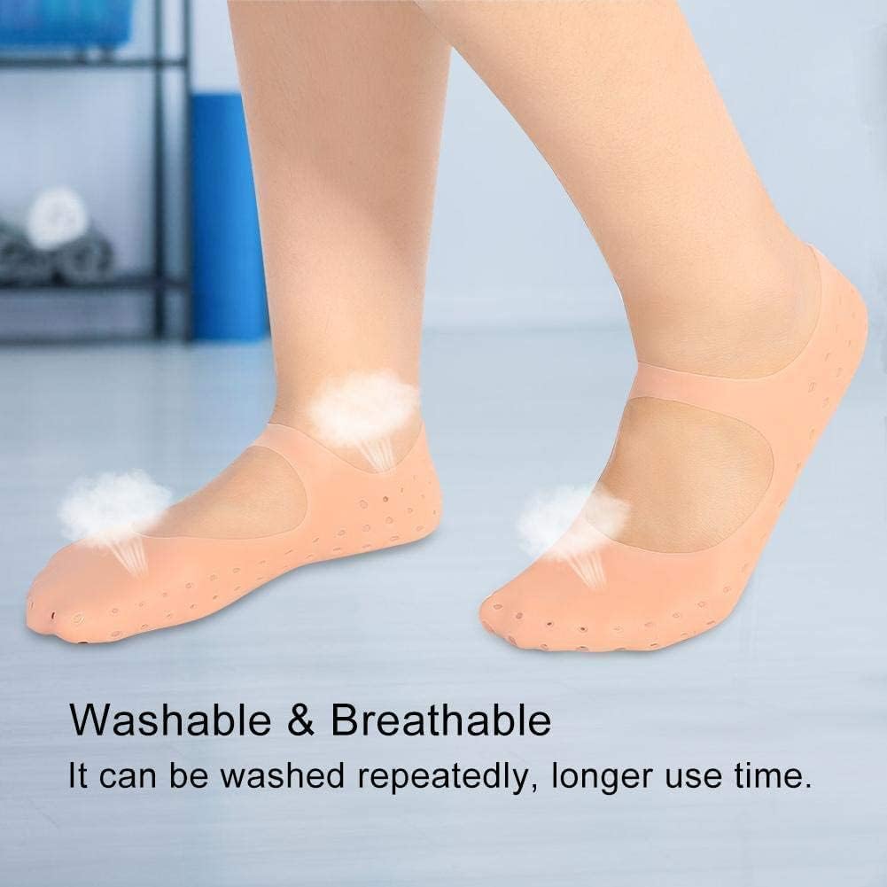 A Leg is wearing Pair of Heel Anti-Crack Set