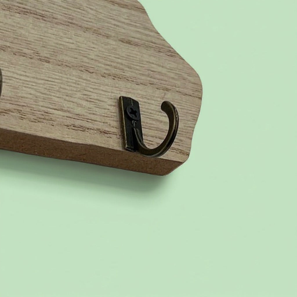 Hook Of Hanging Wooden Key Holder.