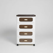 A Multi-layer Plastic Storage Drawer Cabinet.