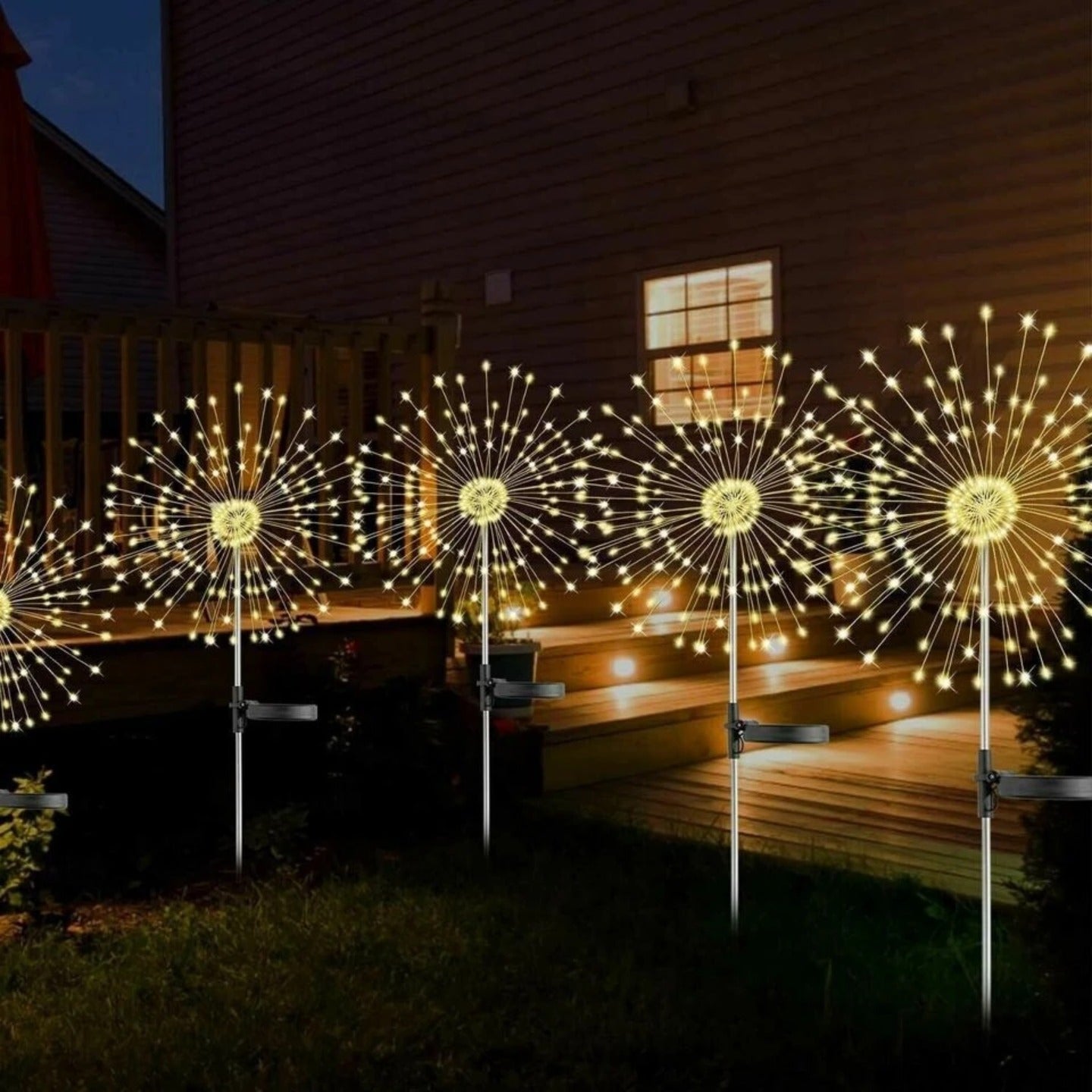 Solar Firework Garden Lights are Installed at Garden Area.