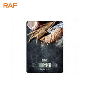 RAF Digital Kitchen Scale with bread and flour design on a white background