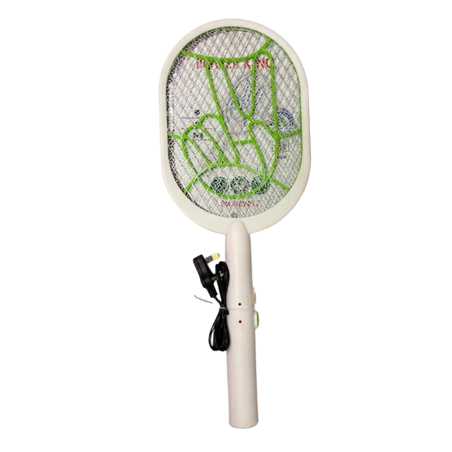 Rechargeable Electric Mosquito Fly Swatter Racket, High Voltage Bug Zapper Killer