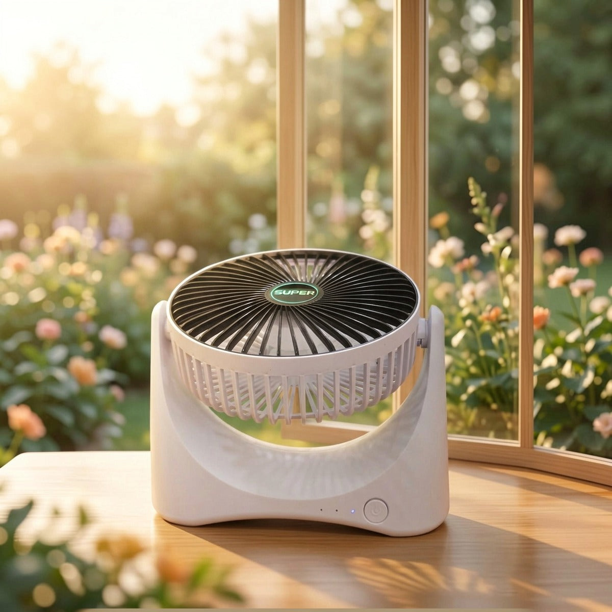 Rechargeable USB Desktop Fan with 3 Speed Modes, Portable Adjustable Cooling Fan