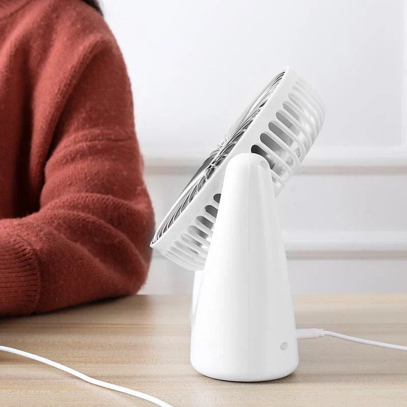 Rechargeable USB Desktop Fan with 3 Speed Modes, Portable Adjustable Cooling Fan