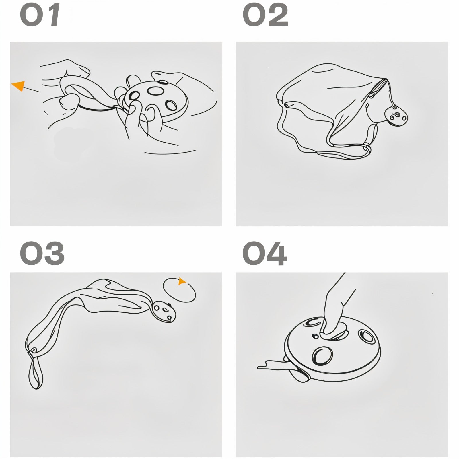 Steps in Using Roll Up Shopping Storage Bag.