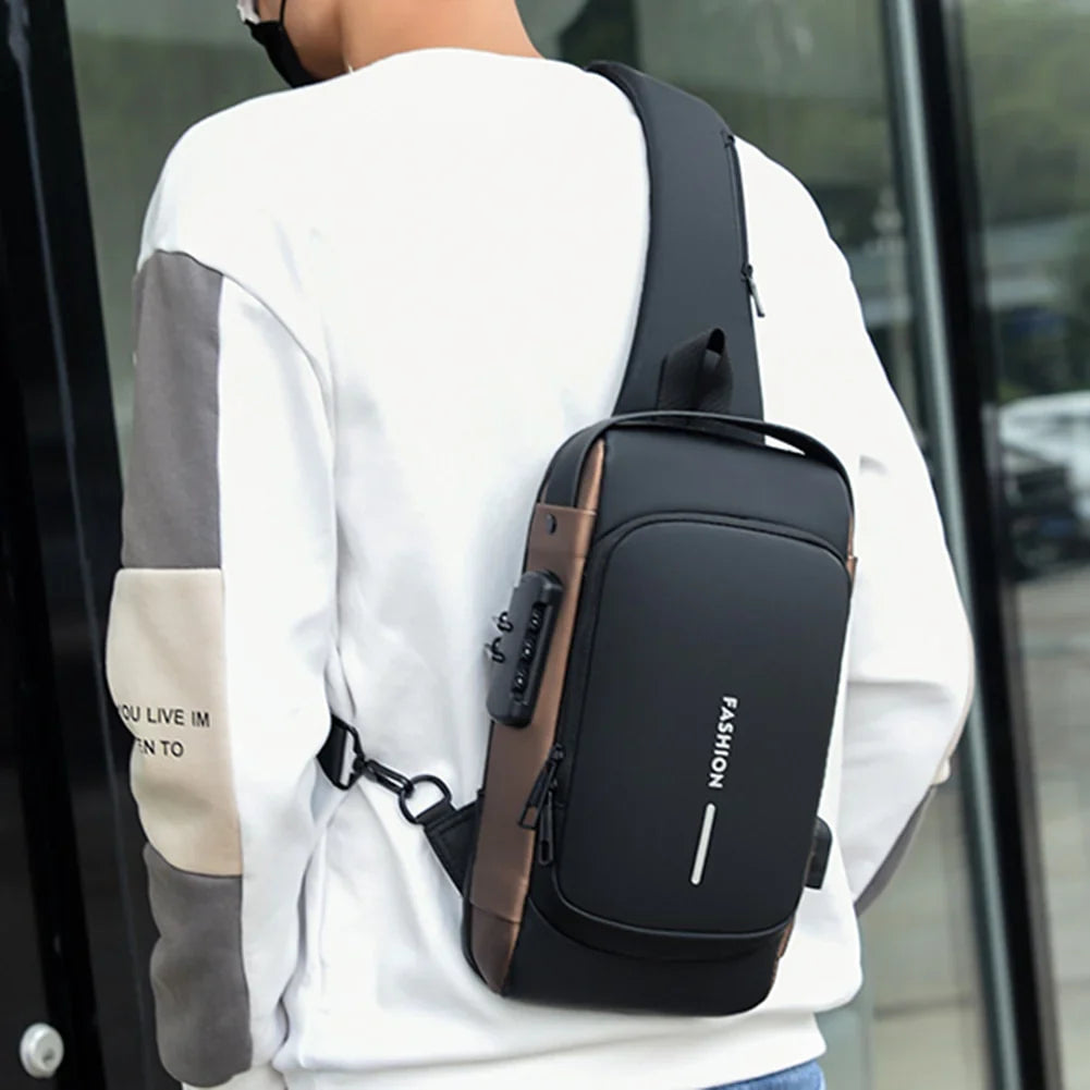 Fashion Travel Crossbody Bag Anti-Theft Shoulder Sling Bag with USB Port