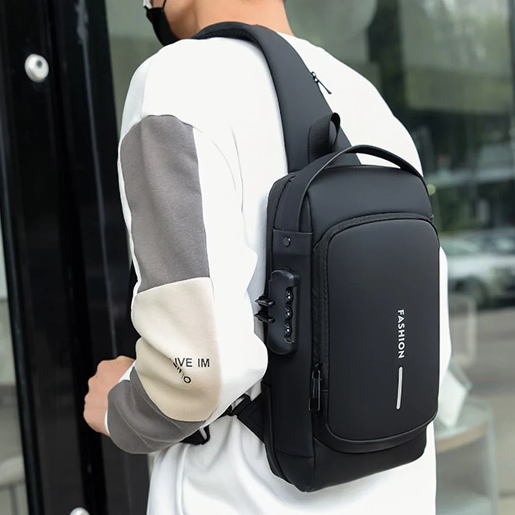 Fashion Travel Crossbody Bag Anti-Theft Shoulder Sling Bag with USB Port