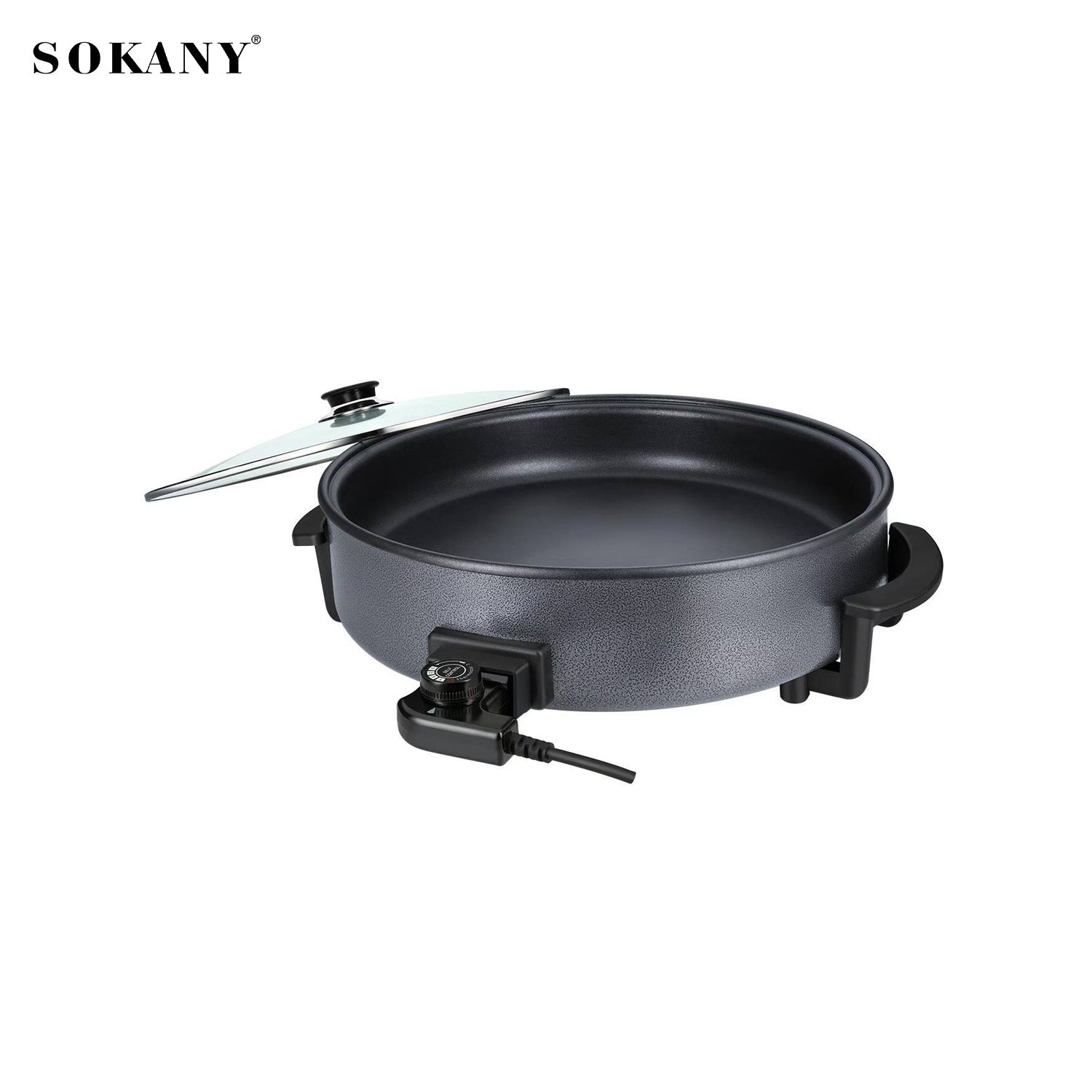 Black SOKANY Pizza Maker on a white background