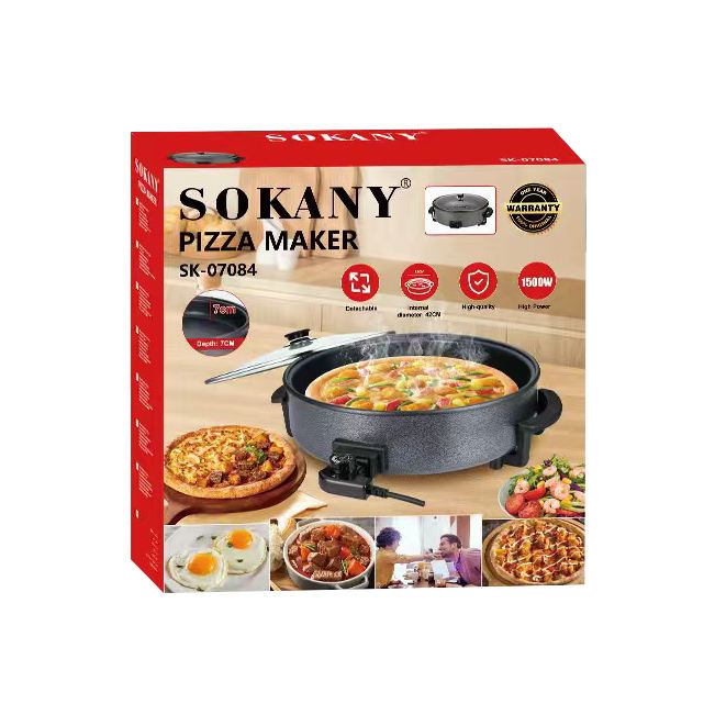Box details of the Sokany pizza maker