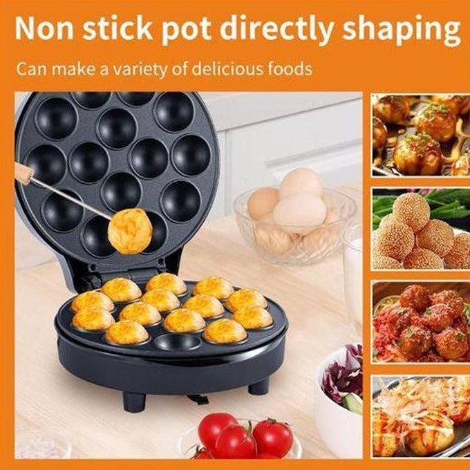 SOKANY Pop Cake Maker is a direct-shaping device with various food items on an orange background