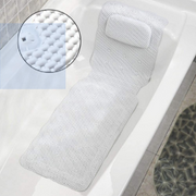 Bathtub Mat, Full Body Spa Bath Mattress Cushion Soft Breathable Quilted Bathtub Mat with Pillow