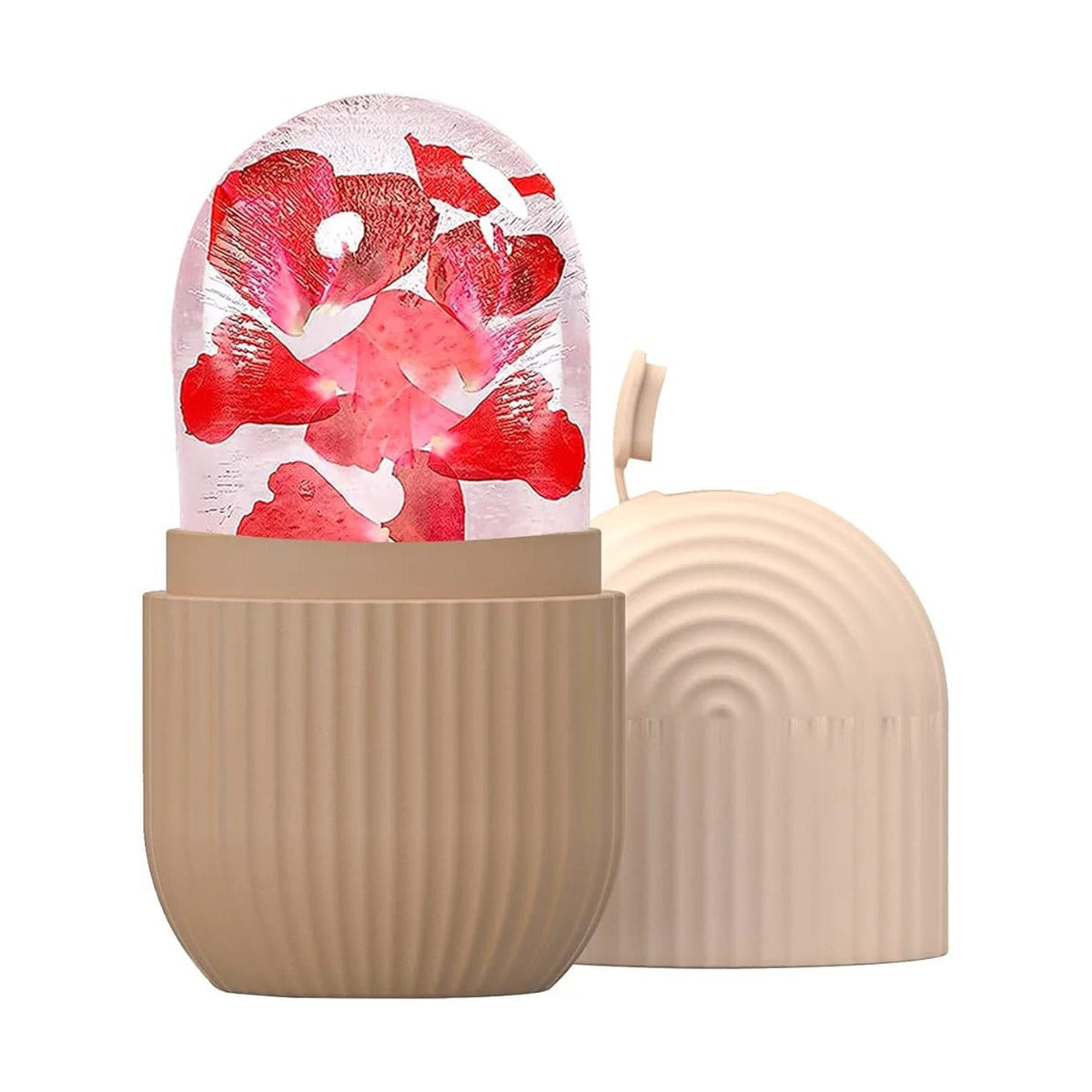Silicone Ice Roller Massager In Coffee Color.