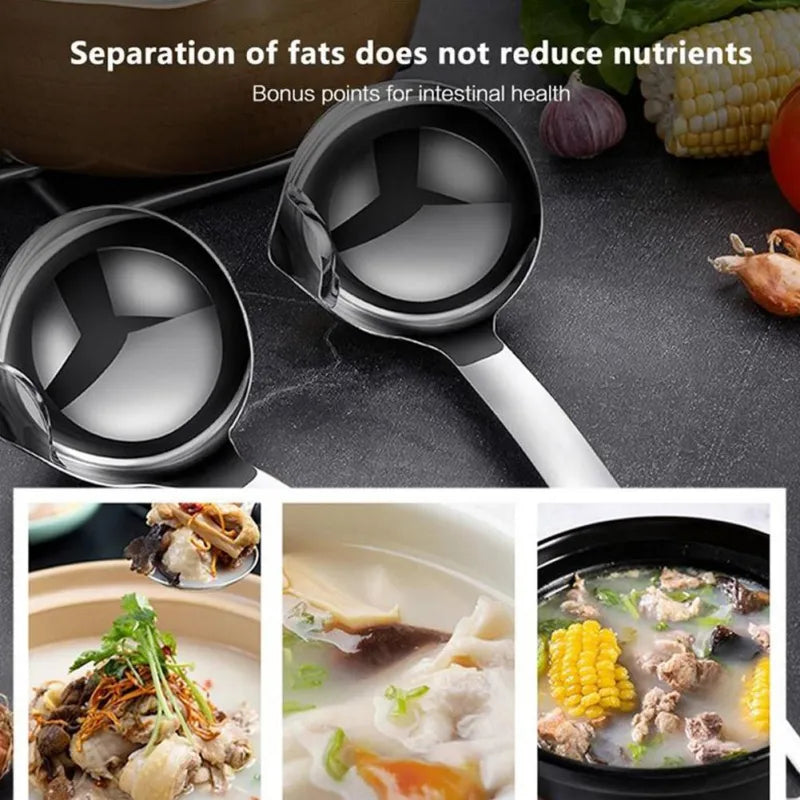 Stainless Steel Oil Separating Skimmer Spoon
