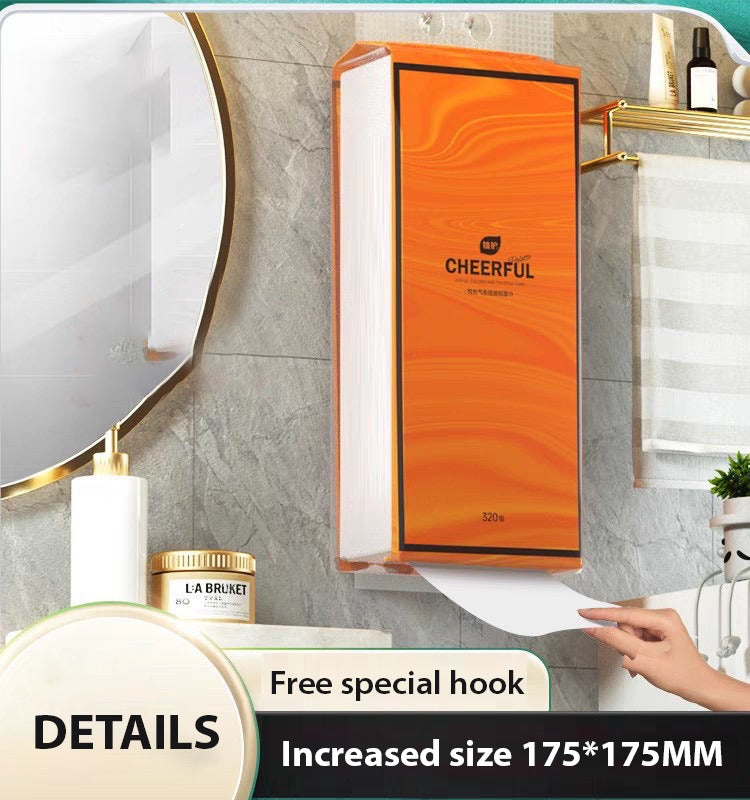 A Person is Picking from Cheerful Thick & Skin-Friendly 4-Layer Tissue Paper Pack. 