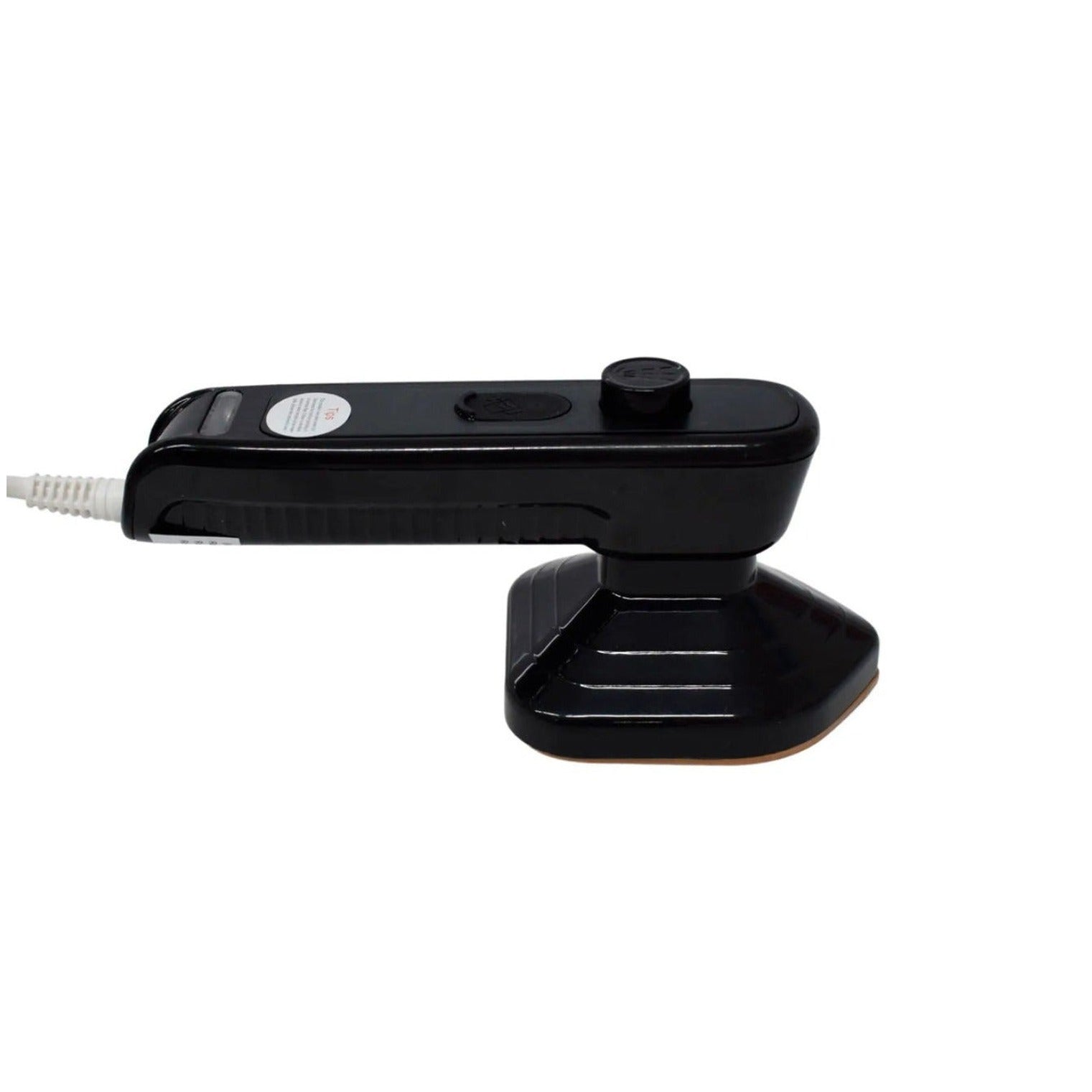 Portable Mini Steam Iron with a cord on a white background