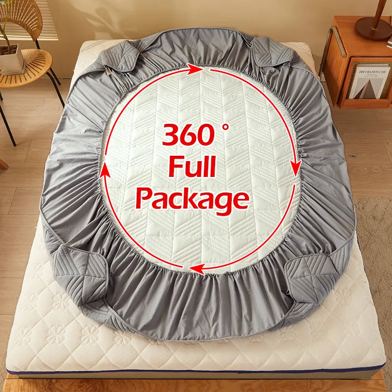 100% Cotton Fitted Size Soft Flat Mattress Bed Sheet with 2 Pillow Case