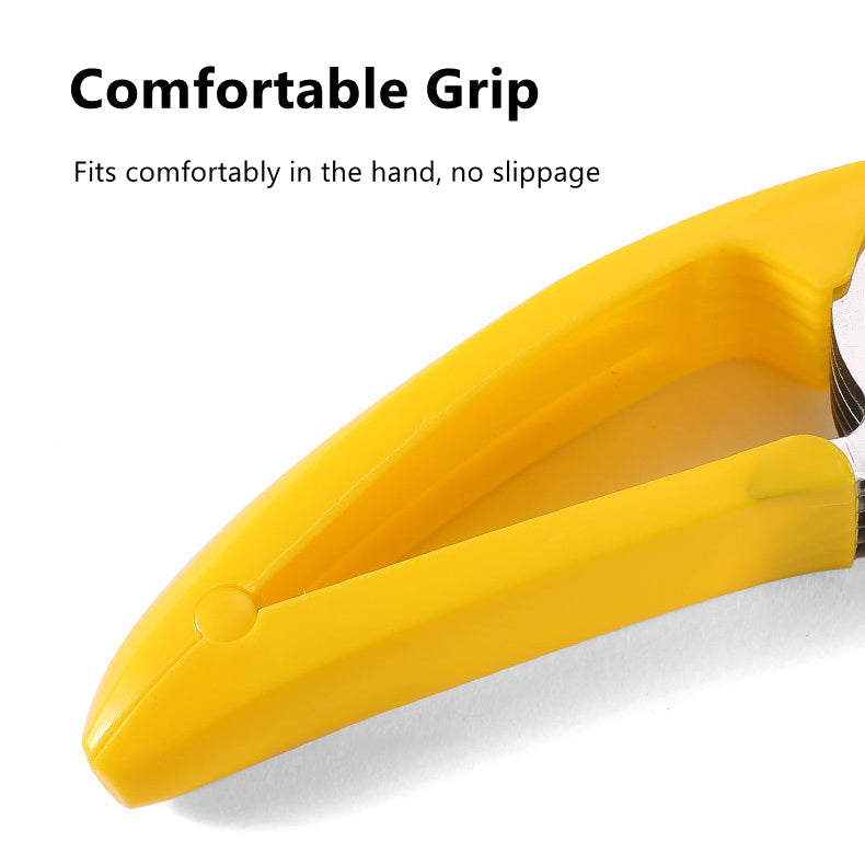 Stainless Steel Banana Cutter Slicer with a comfortable grip